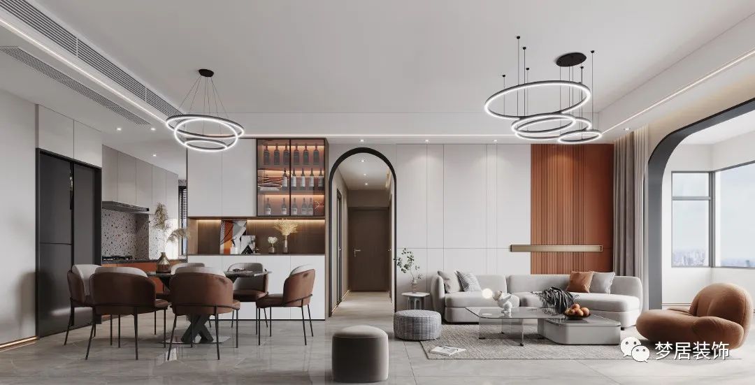 【夢居】121㎡三居室，現(xiàn)代風(fēng)格營造低調(diào)奢華的居室感受。