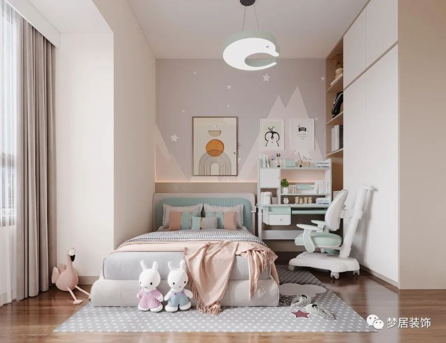 【夢(mèng)居】休息區(qū)+學(xué)習(xí)區(qū)，為孩子打造的這9套臥室裝修我太愛了！