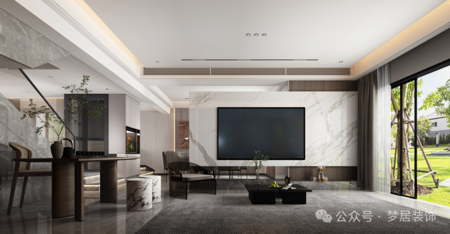 夢居&裝修設(shè)計 | 405㎡現(xiàn)代別墅設(shè)計，構(gòu)建現(xiàn)代美學(xué)，為理想生活作答