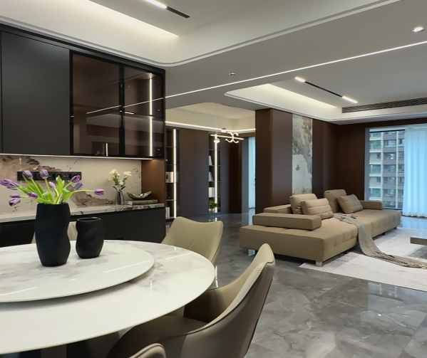 意式輕奢大平層完工|每一幀都是豪宅既視感